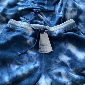 Blue Tye Dye Print Sweatpants and Long Sleeve Tee